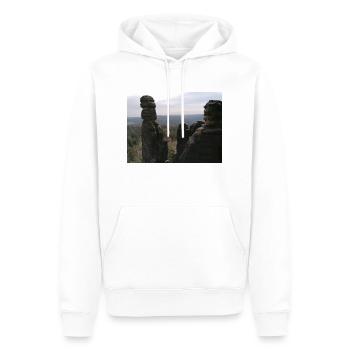 Suisse saxonne, Nature - Sweat à capuche Premium bio Homme - blanc - Devant - Nico (187cm)
