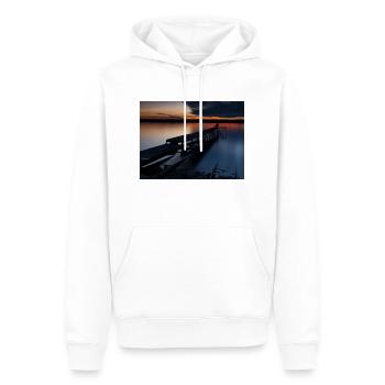 Abendrot am Ammersee - Männer Premium Bio Hoodie - Weiß - Vorne - Nico (187cm)