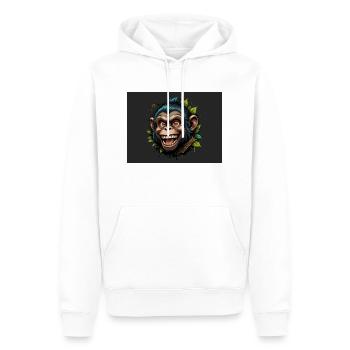 Monkey - Men’s Premium Organic Hoodie - white - Front - Nico (187cm)