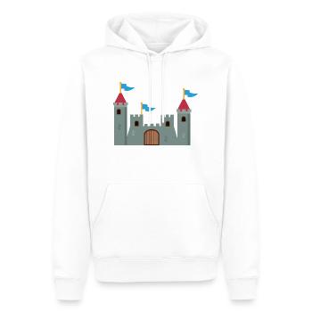 Burg - Männer Premium Bio Hoodie - Weiß - Vorne - Nico (187cm)