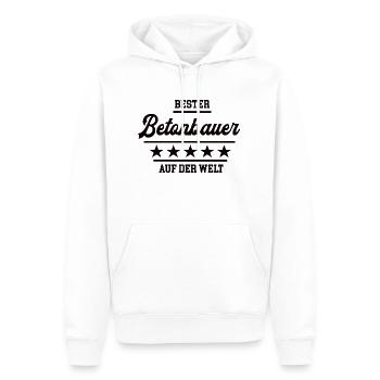 Bester Betonbauer Bauunternehmer Stahlbetonbauer - Männer Premium Bio Hoodie - Weiß - Vorne - Nico (187cm)