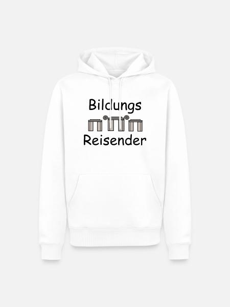 Educational traveller - Men’s Premium Organic Hoodie - white