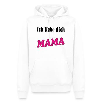 Ich liebe dich mama - Sweat à capuche Premium bio Homme - blanc - Devant - Nico (187cm)