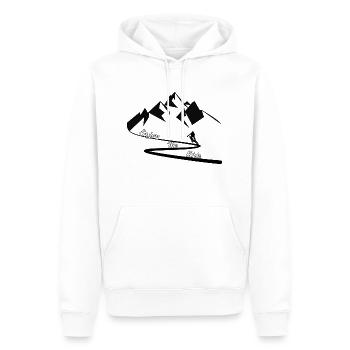Enjoy the ride - Männer Premium Bio Hoodie - Weiß - Vorne - Nico (187cm)