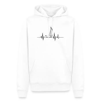 Segelboot Heartbeat Segelboot - Männer Premium Bio Hoodie - Weiß - Vorne - Nico (187cm)