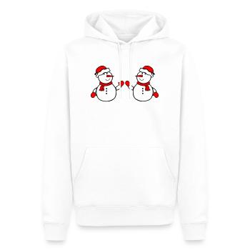 schneemann 2 - Männer Premium Bio Hoodie - Weiß - Vorne - Nico (187cm)