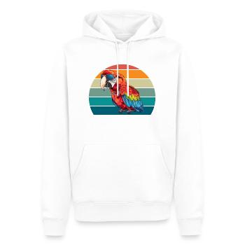 Papagei Retro Vogel Sommer - Männer Premium Bio Hoodie - Weiß - Vorne - Nico (187cm)