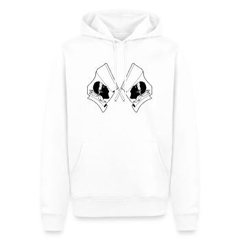 Zwei Flaggen Korsika - Männer Premium Bio Hoodie - Weiß - Vorne - Nico (187cm)