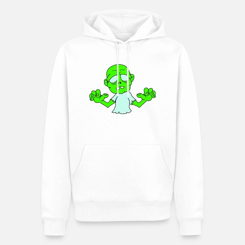 Zombie - Männer Premium Bio Hoodie - Weiß