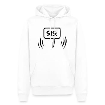 Sis Schwester Sprechblase - Männer Premium Bio Hoodie - Weiß - Vorne - Nico (187cm)
