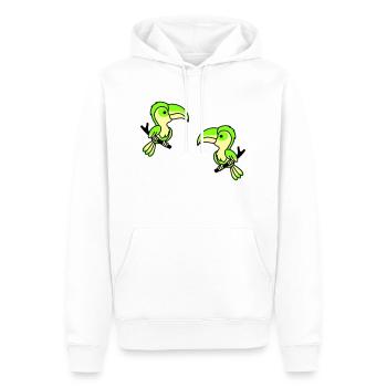 Perroquet 2 - Sweat à capuche Premium bio Homme - blanc - Devant - Nico (187cm)