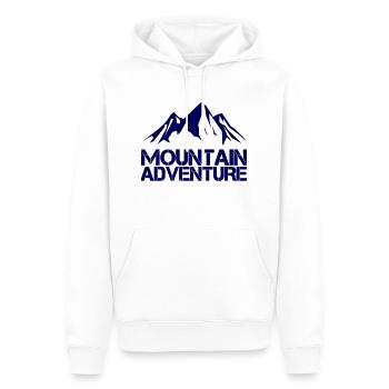 Aventure en montagne - Sweat à capuche Premium bio Homme - blanc - Devant - Nico (187cm)