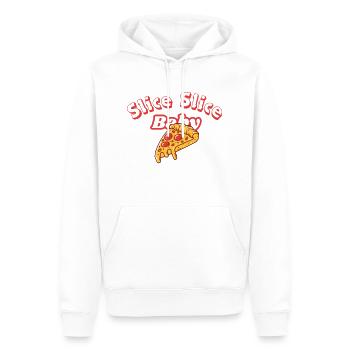 Slice Slice Baby - Männer Premium Bio Hoodie - Weiß - Vorne - Nico (187cm)