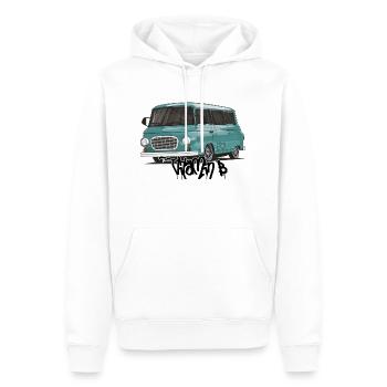 Barkas B1000 // Illustration - Sweat à capuche Premium bio Homme - blanc - Devant - Nico (187cm)