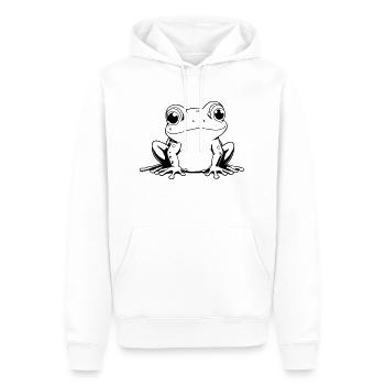 Contours de grenouille - Sweat à capuche Premium bio Homme - blanc - Devant - Nico (187cm)