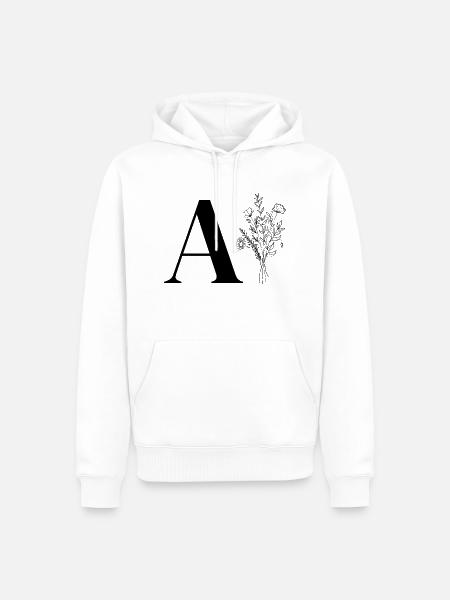 Minimalist Flower Bag - Men’s Premium Organic Hoodie - white