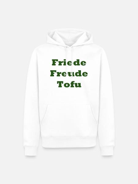 Friede Freude Tofu - Männer Premium Bio Hoodie - Weiß