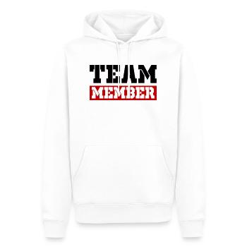 Team Mitglied - Männer Premium Bio Hoodie - Weiß - Vorne - Nico (187cm)