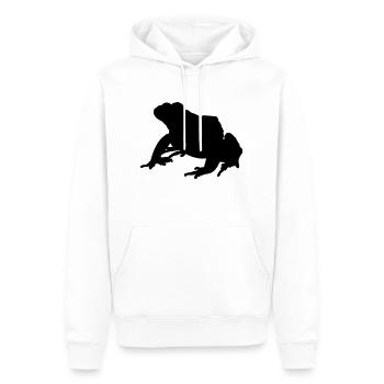 Kröte - Männer Premium Bio Hoodie - Weiß - Vorne - Nico (187cm)