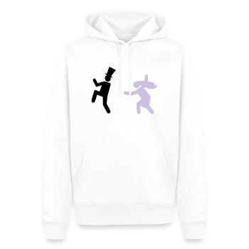 Running Groom - Sweat à capuche Premium bio Homme - blanc - Devant - Nico (187cm)