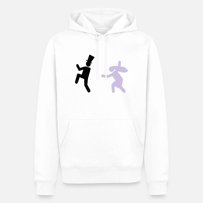 Running Groom - Männer Premium Bio Hoodie - Weiß