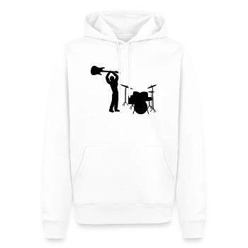 Bandleader Gitarrist Schlagzeug - Männer Premium Bio Hoodie - Weiß - Vorne - Nico (187cm)