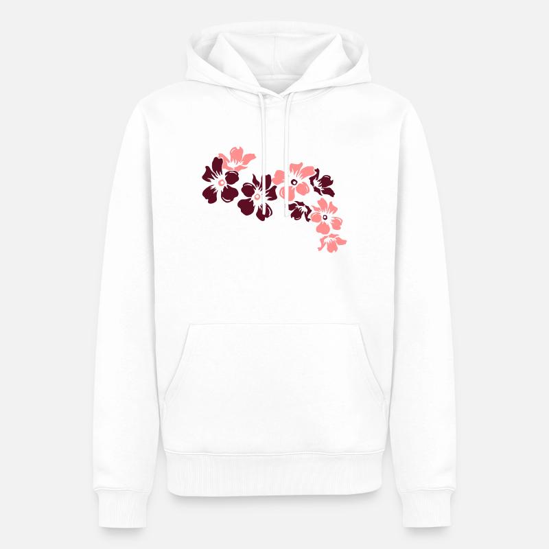 blumen - Sweat à capuche Premium bio Homme - blanc
