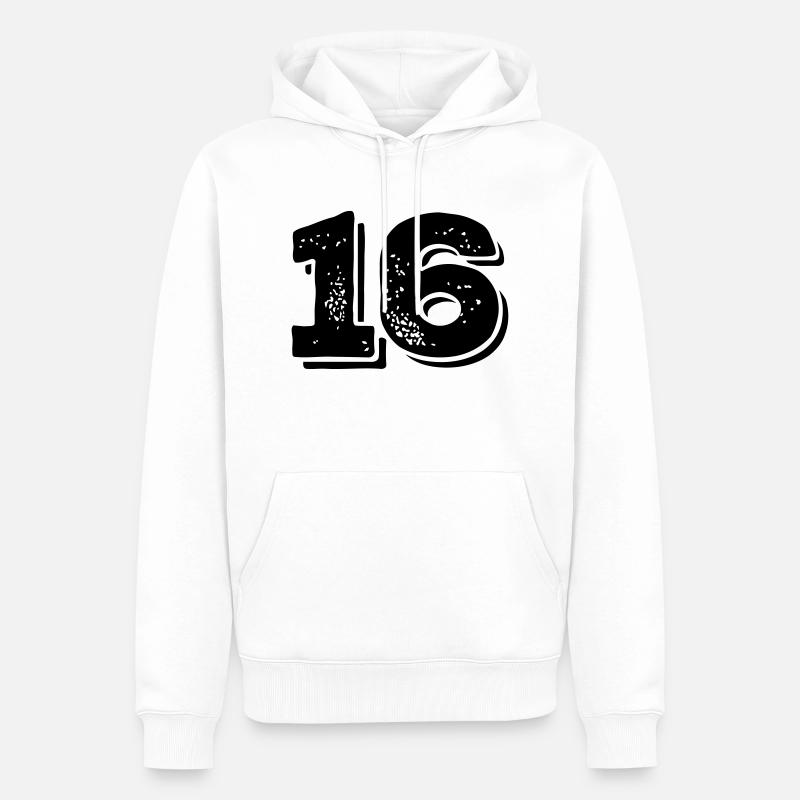 16 Nexa - Männer Premium Bio Hoodie - Weiß