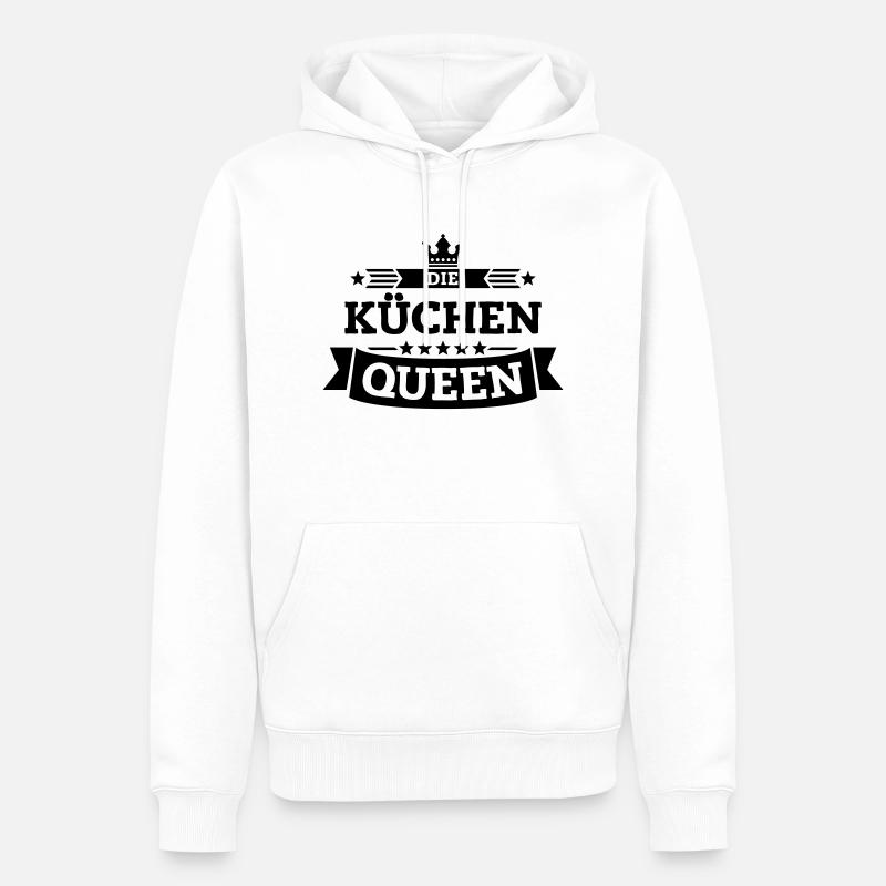 Die Küchen-Queen - Männer Premium Bio Hoodie - Weiß