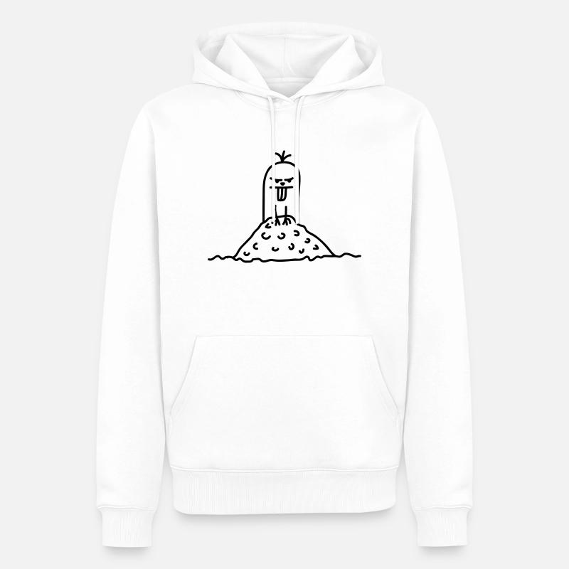 maulwurf_1c - Männer Premium Bio Hoodie - Weiß