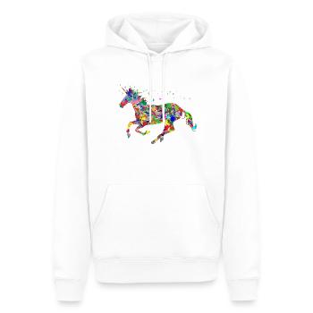 einhorn51 - Sweat à capuche Premium bio Homme - blanc - Devant - Nico (187cm)