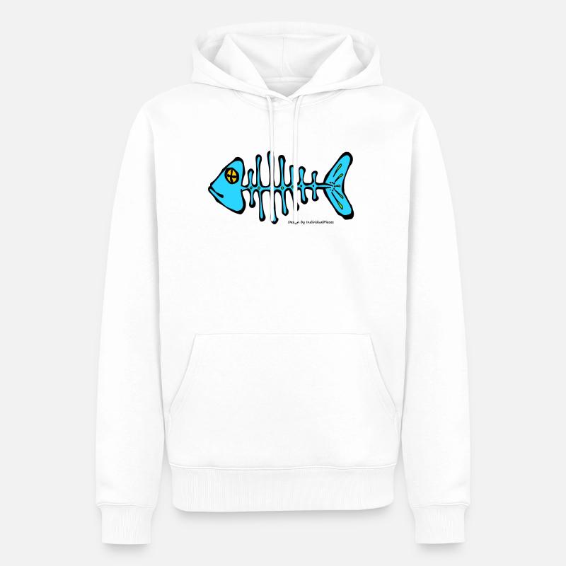 Fischgraete - Männer Premium Bio Hoodie - Weiß