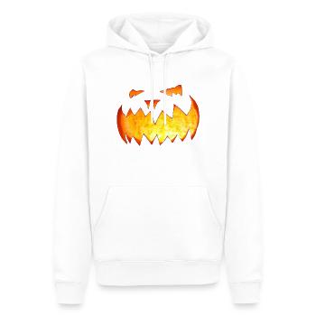 Halloween Pumpkin - Men’s Premium Organic Hoodie - white - Front - Nico (187cm)