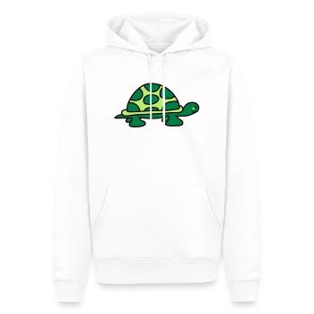 turtle - Sweat à capuche Premium bio Homme - blanc - Devant - Nico (187cm)