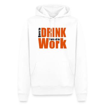 alkohol - Männer Premium Bio Hoodie - Weiß - Vorne - Nico (187cm)