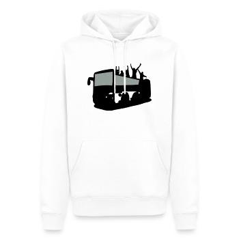 Tour Bus & tourisme - Sweat à capuche Premium bio Homme - blanc - Devant - Nico (187cm)