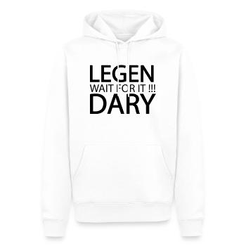 legen wait for it dary legendary legandär - Männer Premium Bio Hoodie - Weiß - Vorne - Nico (187cm)