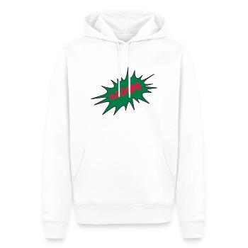 Baam, bulle, dessin animé, bande dessinée bulle de - Sweat à capuche Premium bio Homme - blanc - Devant - Nico (187cm)