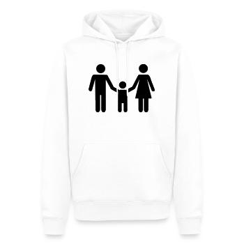 Familie - Männer Premium Bio Hoodie - Weiß - Vorne - Nico (187cm)
