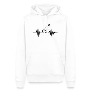 Violon - Sweat à capuche Premium bio Homme - blanc - Devant - Nico (187cm)