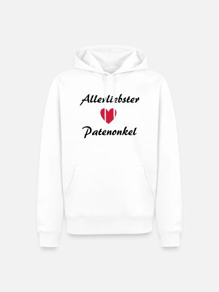 Allerliebster Patenonkel - Männer Premium Bio Hoodie - Weiß