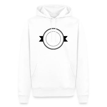 Forme / Symbole / Rond / Custom / Personnaliser - Sweat à capuche Premium bio Homme - blanc - Devant - Nico (187cm)