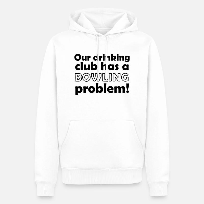 bowling problem - Männer Premium Bio Hoodie - Weiß
