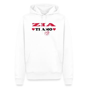 Zia ti amo - Sweat à capuche Premium bio Homme - blanc - Devant - Nico (187cm)