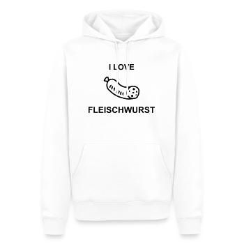 I Love Fleischwurst - Männer Premium Bio Hoodie - Weiß - Vorne - Nico (187cm)