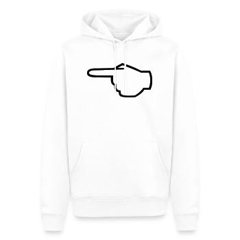 zeigefinger_01 - Männer Premium Bio Hoodie - Weiß - Vorne - Nico (187cm)