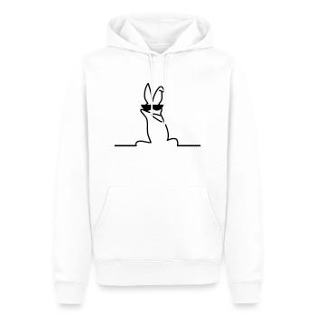 cool bunny - Männer Premium Bio Hoodie - Weiß - Vorne - Nico (187cm)