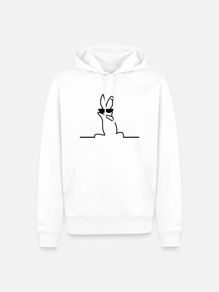 cool bunny - Men’s Premium Organic Hoodie - white