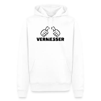 Vermesser - Männer Premium Bio Hoodie - Weiß - Vorne - Nico (187cm)