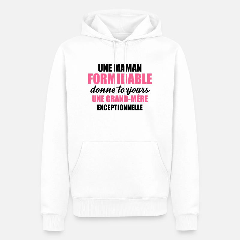 une grand mère exceptionnelle - Sweat à capuche Premium bio Homme - blanc